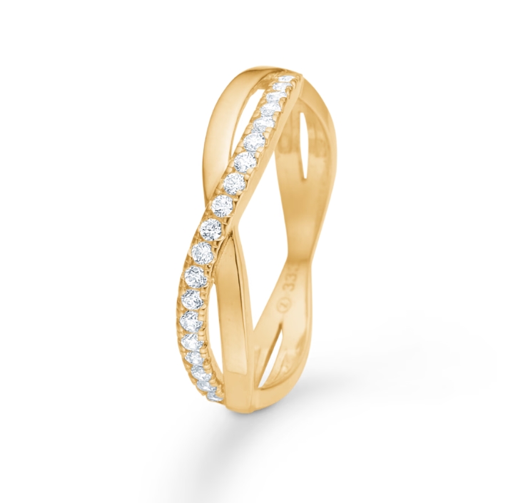 Mads Z - Liv Ring in 8 kt. Gold mit zirkonia