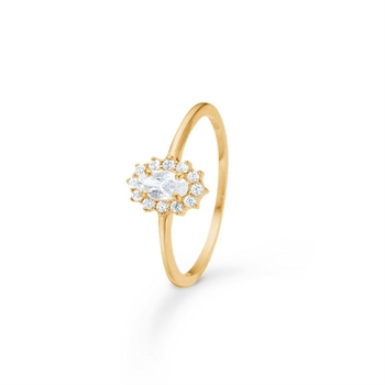 Sirius Ring aus 8 kt Gold mit zirkonia von Mads Z
