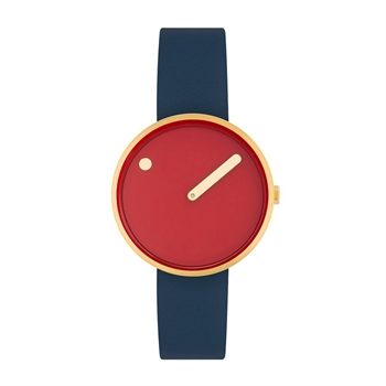 Picto - Cinnamon Zifferblatt mit midnight blue Lederarmband