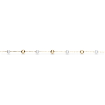 Kugel- und Perlenarmband in 8 kt Gold von Scrouples