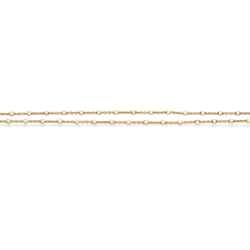 Scrouples - Fußkettchen Doppelketten mit Würfeln vergoldetes Silber