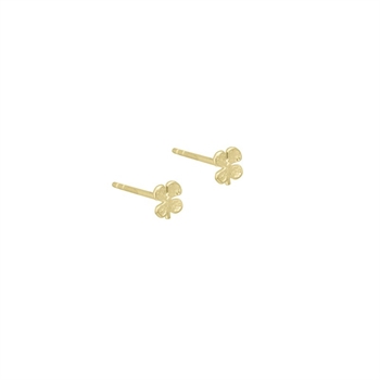 Aqua Dulce - Clover Earstud in vergoldetem Sterlingsilber