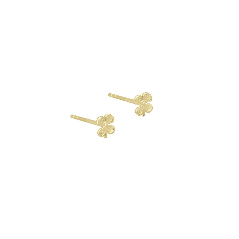 Aqua Dulce - Clover Earstud in vergoldetem Sterlingsilber