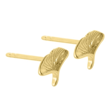 Aqua Dulce - Biloba Earstud in vergoldetem Sterlingsilber