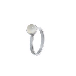 Spinning Jewelry rhodiniert silber ring - Meeresring, weißer Mondstein