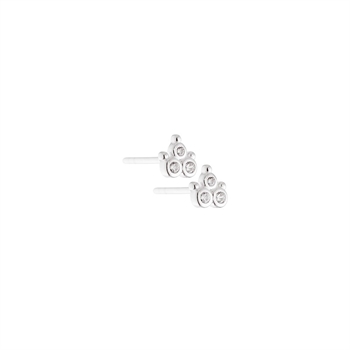 Aqua Dulce - Clear Flower Earstuds in Sterlingsilber