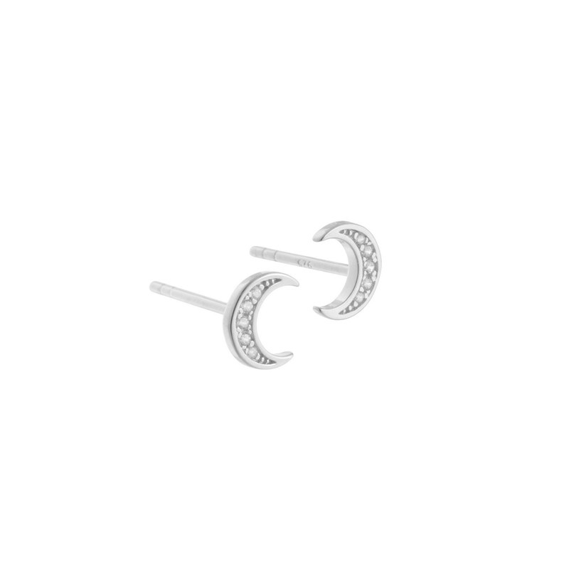 Aqua Dulce - Moon Earstuds i Sterlingsilber