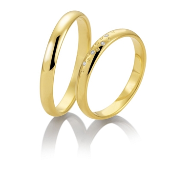 Breuning Trauringe in 8-14 kt Gold und 0,022 ct