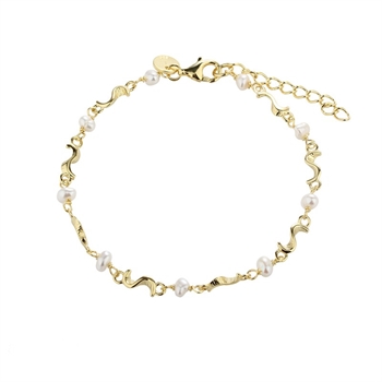 Aqua Dulce - Rhumba Pearl Bracelet in vergoldetem Silber