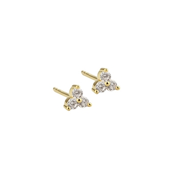 Aqua Dulce - Gunnva White Ohrstecker in vergoldetem Sterlingsilber