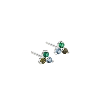 Aqua Dulce - Gunnva Green Earstud in Sterlingsilber