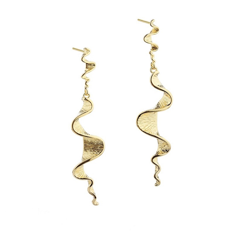  Aqua Dulce - Rhumba Long Earring i Vergoldet Sterlingsilber