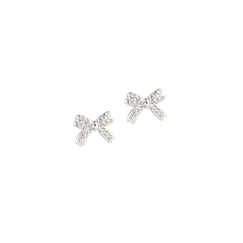 Aqua Dulce - Darling Bow Earstud in Sterlingsilber
