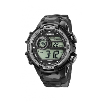 Calypso – Digitale Herrenuhr mit schwarzem Gehäuse und Armeearmband