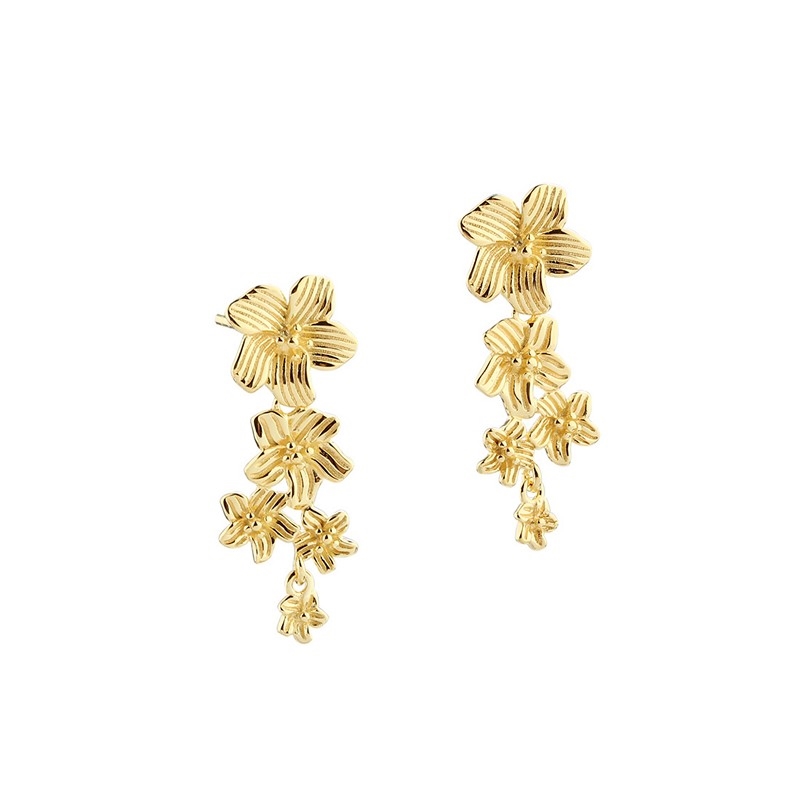 Aqua Dulce - Jasmin Big Earstud in vergoldetem Sterlingsilber