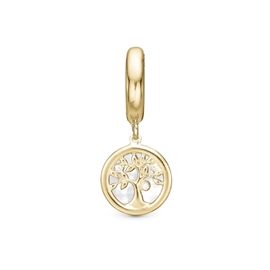 Baum des Lebens Perlenanhänger in vergoldete silber | 610-G105