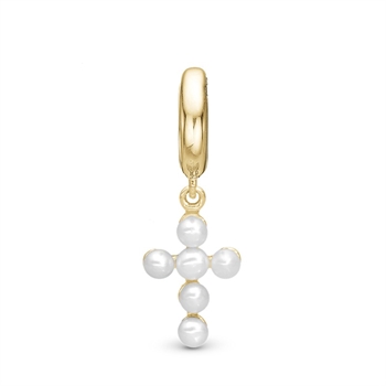 Pearl Cross Charm in Vergoldet Silber von Christina Watches
