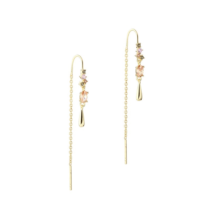 Aqua Dulce - Blush Tennis Earththread in vergoldetem Sterlingsilber