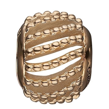 Christina Collect - Vergoldet Silber Charm - Dotted Line für Silberarmband**