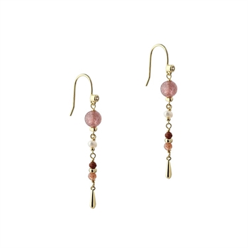 Aqua Dulce - Peachy Earhook in vergoldetem Sterlingsilber