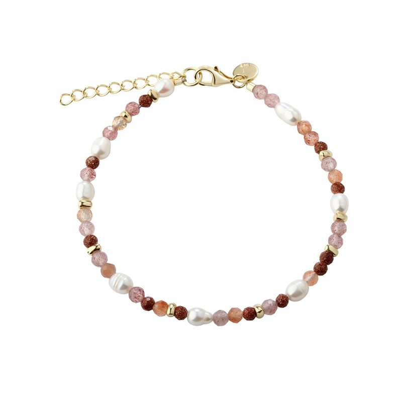 Aqua Dulce - Rhumba Pearl Bracelet in vergoldetem Silber