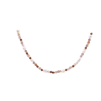 Aqua Dulce - Peachy Necklace in vergoldetem Silber