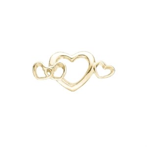 Christina Collect - 4 HEARTS LOVE Charm aus vergoldetem silber für Lederarmband