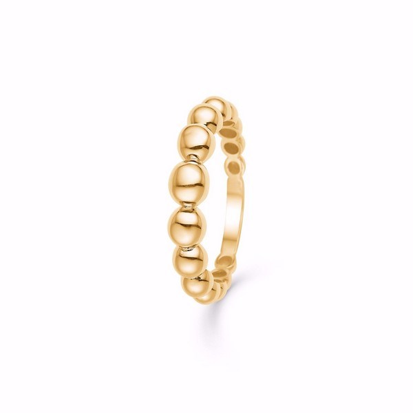 Gold & Silber Design - Ring mit Kugeln aus 8kt. Gold