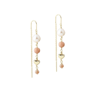 Aqua Dulce - Moon Earstuds in vergoldetem Sterlingsilber