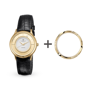 Eine schöne Christina Watches Kampagnenuhr in Golddoublé