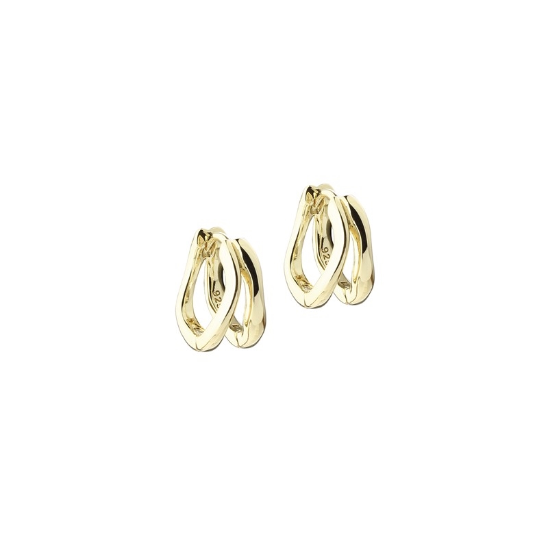 Aqua Dulce - Biloba Earstud in vergoldetem Sterlingsilber