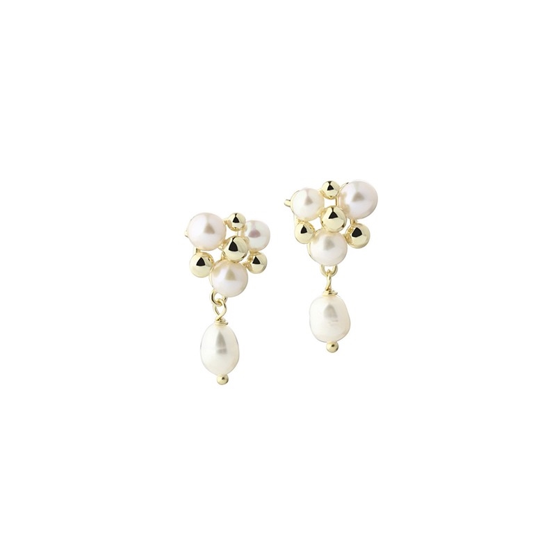 Aqua Dulce - Moon Earstuds in vergoldetem Sterlingsilber