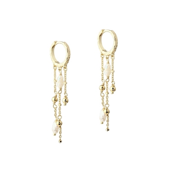 Aqua Dulce - Moon Earstuds in vergoldetem Sterlingsilber