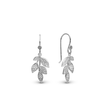 Die feinen Silberohrringe Leaf Beauty von Christina Watches