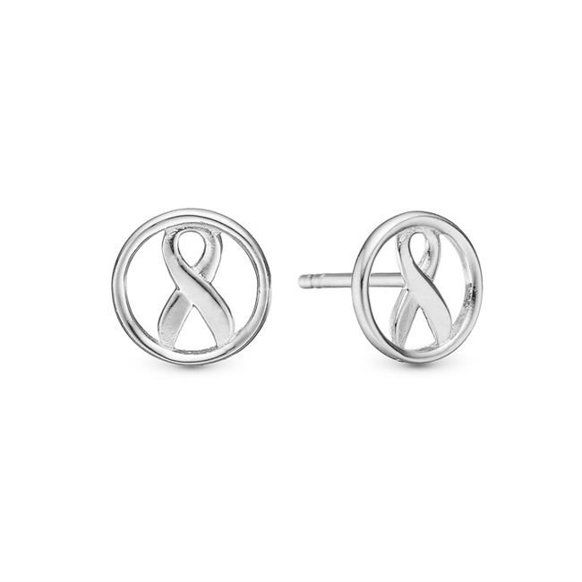 Unterstütze die Brustkrebsforschung Ohrringe in Silber | 671-SB2022-S