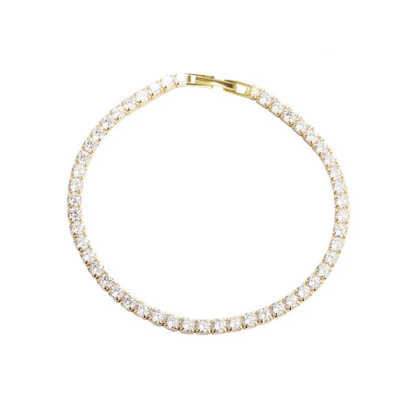 Tennisarmband von Aqua Dulce in vergoldetem Silber