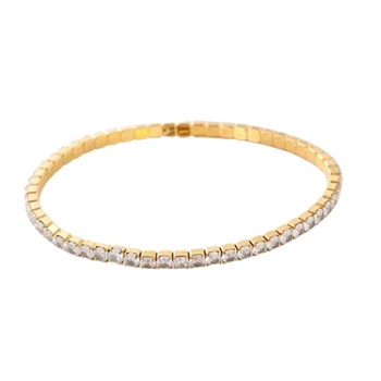 Aqua Dulce Tennis Flex Armreif in Vergoldet Silber