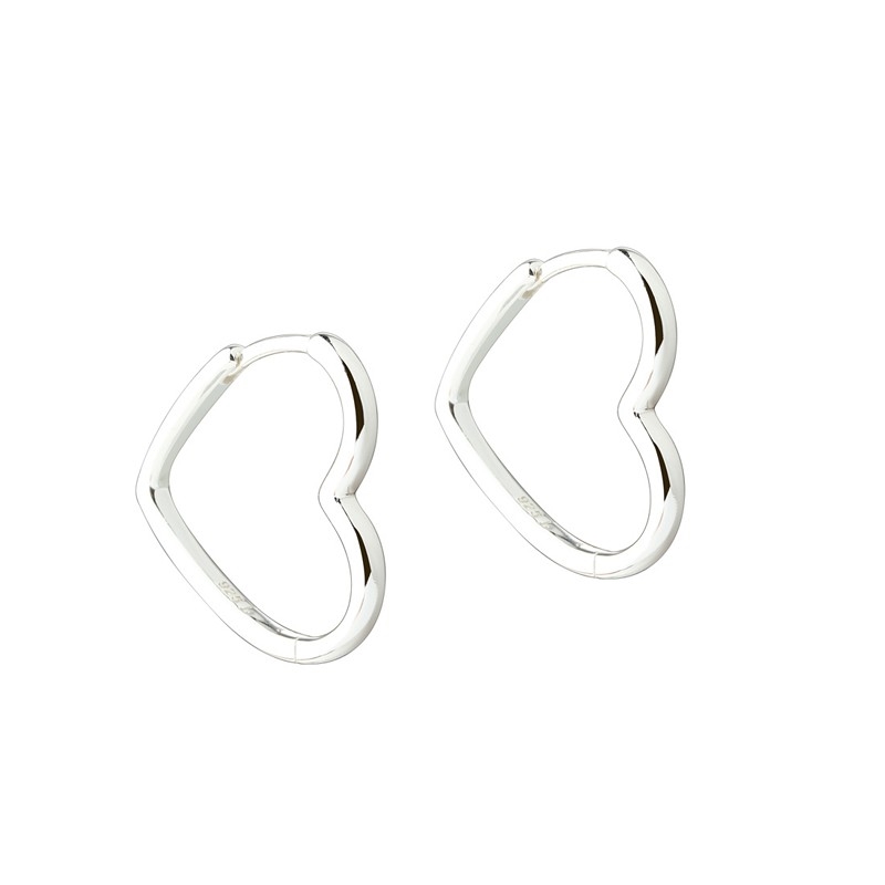 Love Me Shiny Big Ohrringe in Silber von Aqua Dulce