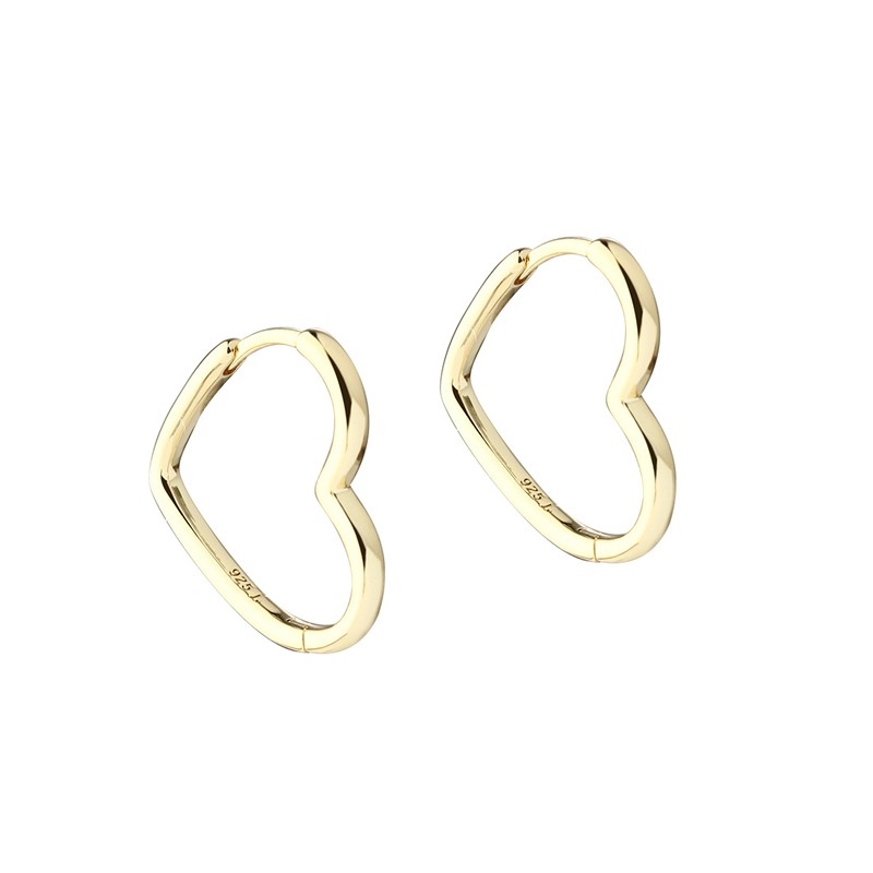 Love Me Shiny Big Ohrringe in vergoldetem Silber von Aqua Dulce