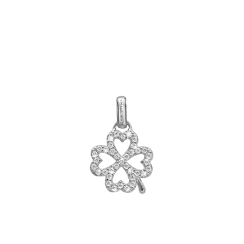 Christina Collect - Shimmery Clover Anhänger in Silber mit zirkonia