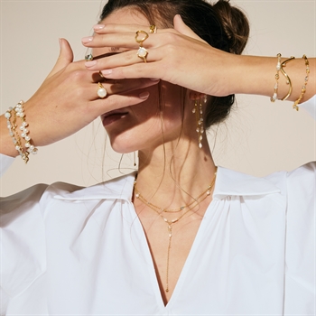 Aqua Dulce Sinna Halskette aus Vergoldet Silber 2