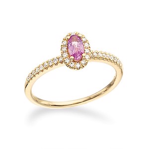Ring in 8 ct. mit rosa Saphir von Scrouples - 711745