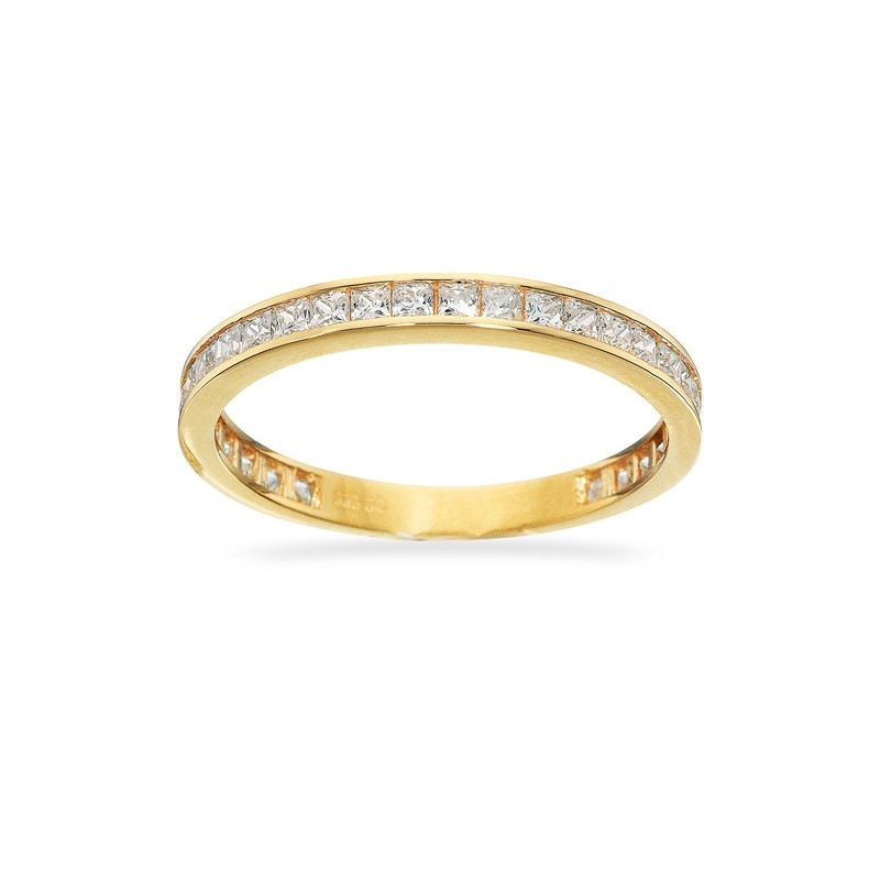 Scrouples - Ring aus 8 kt. Gold mit zirkonia
