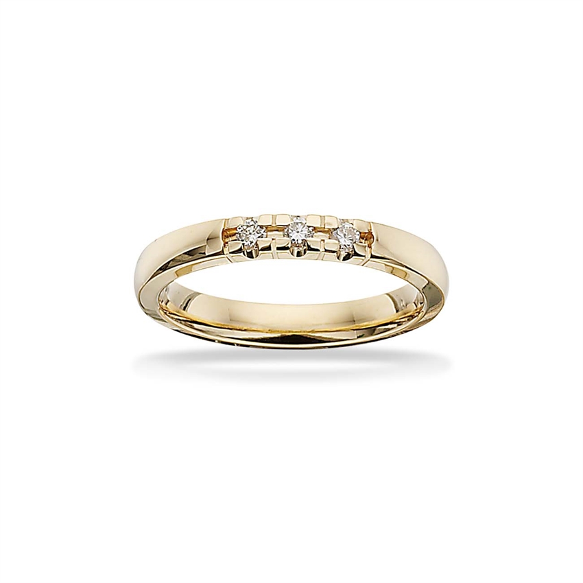 Scrouples - Grace Alliancering i 14kt Gold mit insgesamt 0,09ct.