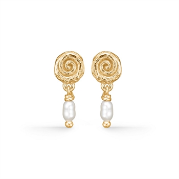 Studio Z - Twine-Ohrringe aus vergoldete silber mit Perlen