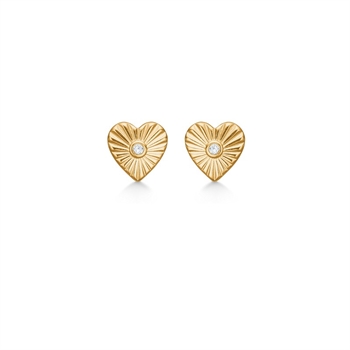 Studio Z Starlit Heart Ohrringe in vergoldete silber