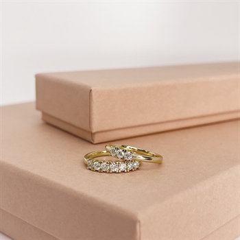 Kleopatra Ehering aus 14 kt Gold - zusammen