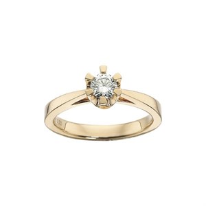 Prinzessinnenring von Scrouples princessjewellery - 14 Karat Gold mit einem Diamanten - Karat nach Wahl - 7775
