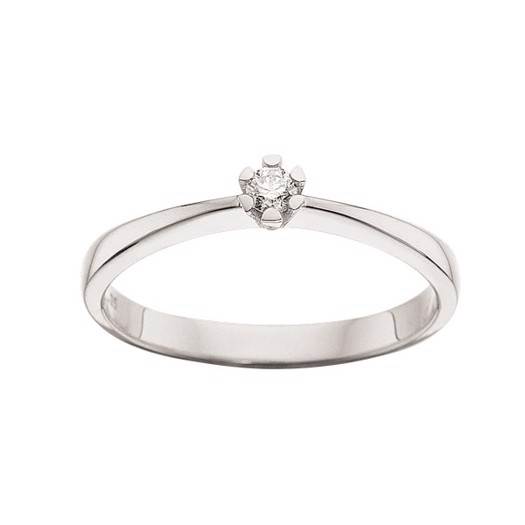 Vida Ring 8 kt. Weißgold mit Brillant 0,03 - 0,25 kt. 
