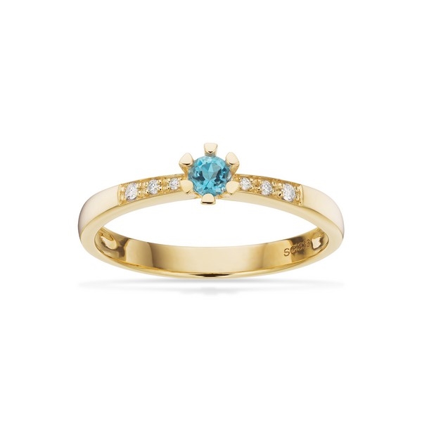 Vida Darling Ring 14 kt. Gold m. Topas und Brillanten